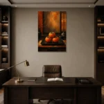 Premium Wall Art Dikey Html Edition – NM3-ORG-PS-V-001 displayed in a contemporary gallery-inspired room