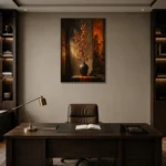 Premium Wall Art Dikey Html Edition – NM3-ORG-PS-V-002 displayed in a contemporary gallery-inspired room
