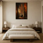 Premium Wall Art Dikey Html Edition – NM3-ORG-PS-V-002 showcased in an elegant minimalist interior