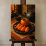 Premium Wall Art Dikey Html Edition – NM3-ORG-PS-V-003 displayed on a studio easel