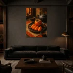 Premium Wall Art Dikey Html Edition – NM3-ORG-PS-V-003 shown in a warm modern interior