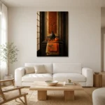 Premium Wall Art Dikey Html Edition – NM3-ORG-PS-V-005 styled in a refined neutral interior