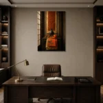 Premium Wall Art Dikey Html Edition – NM3-ORG-PS-V-005 displayed in a contemporary gallery-inspired room