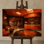 Premium Wall Art Yatay Html Edition – NM3-ORG-TM-H-001 displayed on a studio easel