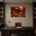 Premium Wall Art Yatay Html Edition – NM3-ORG-TM-H-001 displayed in a contemporary gallery-inspired room
