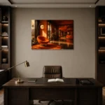 Premium Wall Art Yatay Html Edition – NM3-ORG-TM-H-002 displayed in a contemporary gallery-inspired room