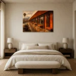 Premium Wall Art Yatay Html Edition – NM3-ORG-TM-H-003 showcased in an elegant minimalist interior
