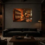 Premium Wall Art Yatay Html Edition – NM3-ORG-TM-H-004 shown in a warm modern interior