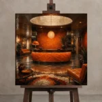 Premium Wall Art Kare Html Edition – NM3-ORG-TM-S-001 displayed on a studio easel