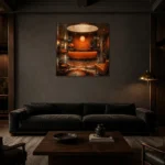 Premium Wall Art Kare Html Edition – NM3-ORG-TM-S-001 shown in a warm modern interior