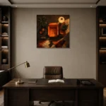 Premium Wall Art Kare Html Edition – NM3-ORG-TM-S-002 displayed in a contemporary gallery-inspired room