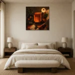 Premium Wall Art Kare Html Edition – NM3-ORG-TM-S-002 showcased in an elegant minimalist interior