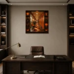 Premium Wall Art Kare Html Edition – NM3-ORG-TM-S-003 displayed in a contemporary gallery-inspired room