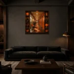 Premium Wall Art Kare Html Edition – NM3-ORG-TM-S-003 shown in a warm modern interior