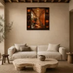 Premium Wall Art Kare Html Edition – NM3-ORG-TM-S-003 presented in a sophisticated home setting