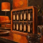 Motel Study Vintage Key Rack With Blank Tags Orange Living Room Wall Art