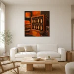 Premium Wall Art Kare Html Edition – NM3-ORG-TM-S-004 styled in a refined neutral interior