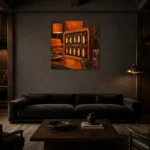 Premium Wall Art Kare Html Edition – NM3-ORG-TM-S-004 shown in a warm modern interior