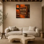 Premium Wall Art Kare Html Edition – NM3-ORG-TM-S-004 presented in a sophisticated home setting