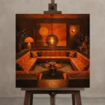 Premium Wall Art Kare Html Edition – NM3-ORG-TM-S-005 displayed on a studio easel