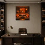 Premium Wall Art Kare Html Edition – NM3-ORG-TM-S-005 displayed in a contemporary gallery-inspired room