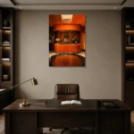 Premium Wall Art Dikey Html Edition – NM3-ORG-TM-V-001 displayed in a contemporary gallery-inspired room