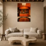 Premium Wall Art Dikey Html Edition – NM3-ORG-TM-V-001 presented in a sophisticated home setting