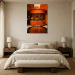 Premium Wall Art Dikey Html Edition – NM3-ORG-TM-V-001 showcased in an elegant minimalist interior