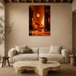Premium Wall Art Dikey Html Edition – NM3-ORG-TM-V-002 presented in a sophisticated home setting