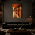 Premium Wall Art Dikey Html Edition – NM3-ORG-TM-V-003 shown in a warm modern interior