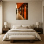 Premium Wall Art Dikey Html Edition – NM3-ORG-TM-V-003 showcased in an elegant minimalist interior