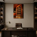 Premium Wall Art Dikey Html Edition – NM3-ORG-TM-V-004 displayed in a contemporary gallery-inspired room