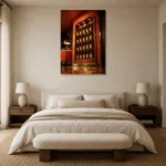 Premium Wall Art Dikey Html Edition – NM3-ORG-TM-V-004 showcased in an elegant minimalist interior