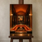 Premium Wall Art Dikey Html Edition – NM3-ORG-TM-V-005 displayed on a studio easel
