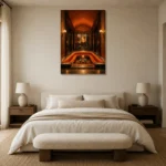 Premium Wall Art Dikey Html Edition – NM3-ORG-TM-V-005 showcased in an elegant minimalist interior