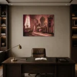 Premium Wall Art Yatay Html Edition – NM3-PNK-BD-H-001 displayed in a contemporary gallery-inspired room