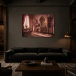 Premium Wall Art Yatay Html Edition – NM3-PNK-BD-H-001 shown in a warm modern interior