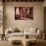 Premium Wall Art Yatay Html Edition – NM3-PNK-BD-H-001 presented in a sophisticated home setting