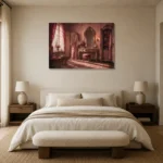 Premium Wall Art Yatay Html Edition – NM3-PNK-BD-H-001 showcased in an elegant minimalist interior
