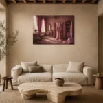 Premium Wall Art Yatay Html Edition – NM3-PNK-BD-H-002 presented in a sophisticated home setting