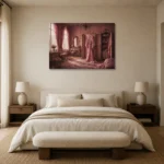 Premium Wall Art Yatay Html Edition – NM3-PNK-BD-H-002 showcased in an elegant minimalist interior