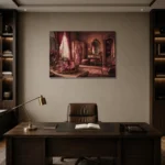 Premium Wall Art Yatay Html Edition – NM3-PNK-BD-H-003 displayed in a contemporary gallery-inspired room