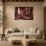 Premium Wall Art Yatay Html Edition – NM3-PNK-BD-H-003 presented in a sophisticated home setting