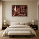 Premium Wall Art Yatay Html Edition – NM3-PNK-BD-H-003 showcased in an elegant minimalist interior