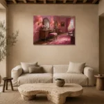 Premium Wall Art Yatay Html Edition – NM3-PNK-BD-H-004 presented in a sophisticated home setting