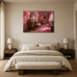 Premium Wall Art Yatay Html Edition – NM3-PNK-BD-H-004 showcased in an elegant minimalist interior