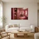 Premium Wall Art Yatay Html Edition – NM3-PNK-BD-H-005 styled in a refined neutral interior