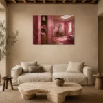 Premium Wall Art Yatay Html Edition – NM3-PNK-BD-H-005 presented in a sophisticated home setting