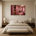 Premium Wall Art Yatay Html Edition – NM3-PNK-BD-H-005 showcased in an elegant minimalist interior