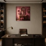 Premium Wall Art Kare Html Edition – NM3-PNK-BD-S-001 displayed in a contemporary gallery-inspired room